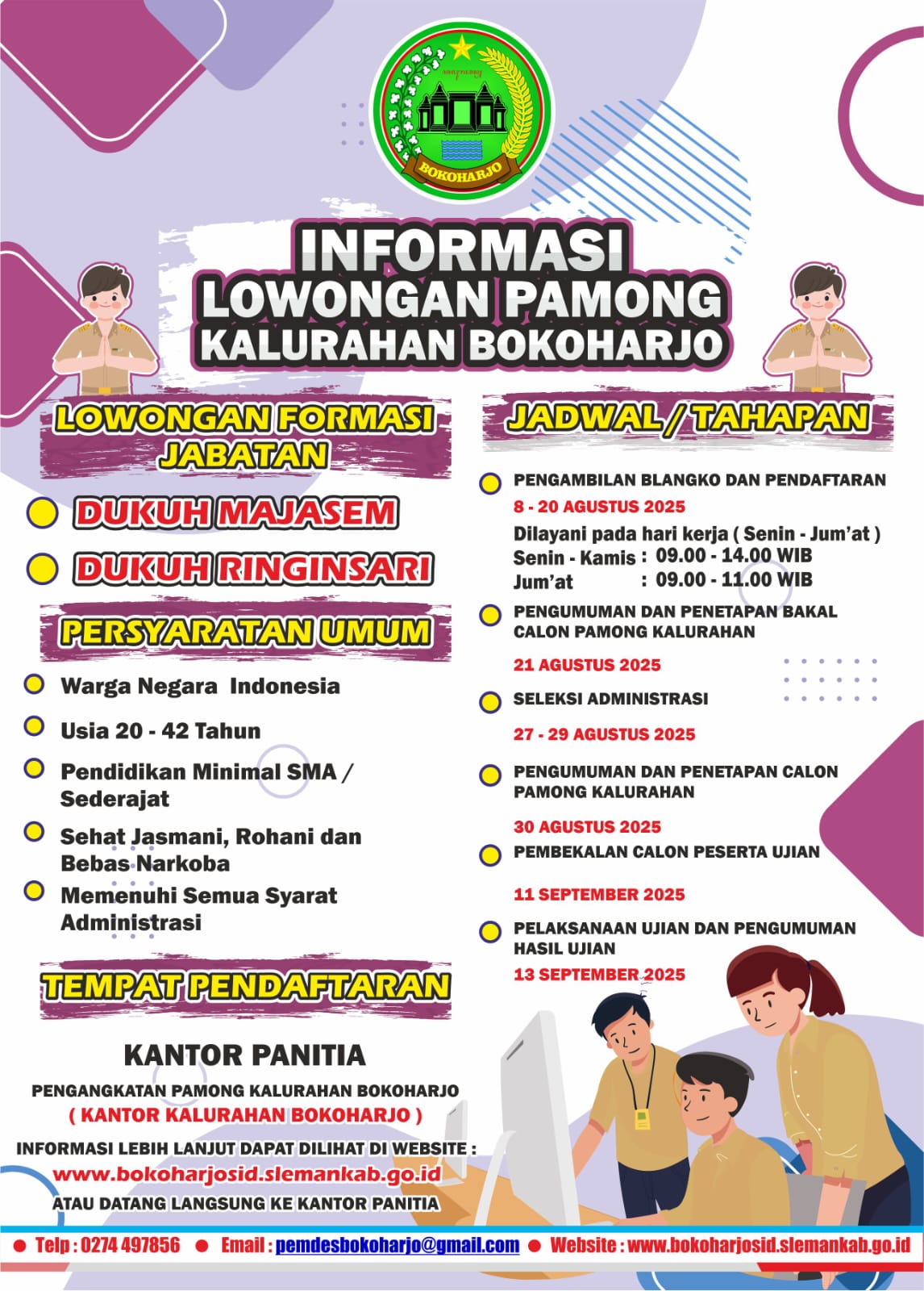LOWONGAN PAMONG KALURAHAN BOKOHARJO
